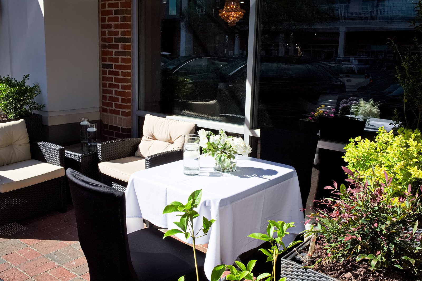 Romantic patio dining C&W Steakhouse Ballantyne